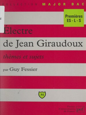cover image of Électre, de Jean Giraudoux